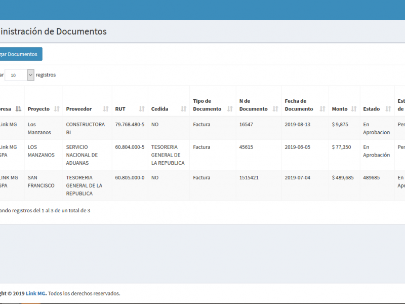 Aplicación Portal Proveedores